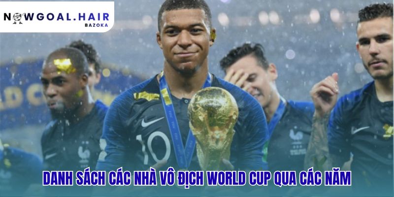 Tôn vinh các quốc gia ưu tú vô địch World Cup qua các thời kỳ